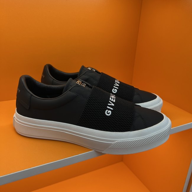Embroidery Logo City Sport Sneakers Black White