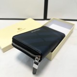 Retro Minimalist Long Wallet Black Blue