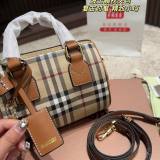 Trendy Canvas Patchwork Lether Versatile Shoulderbag Handbag Khaki 19x13cm
