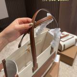 Freya Minimalis Versatile Handbag White Brown 33*25cm