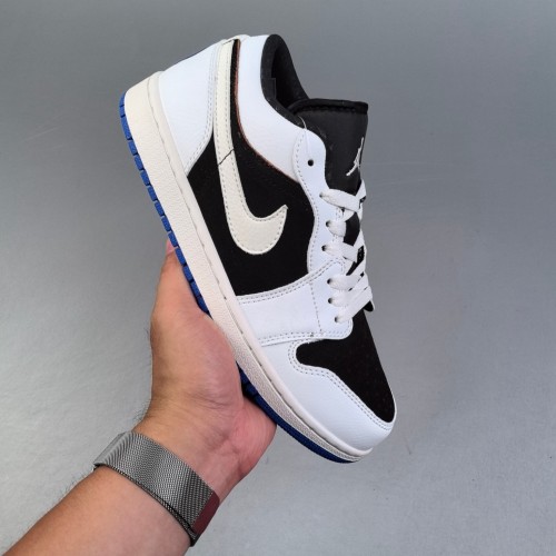 Air Jordan 1 Low  Quai 54  Basketball Shoes White Black HQ0764-001