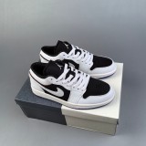 Air Jordan 1 Low  Quai 54  Sneakers Basketball Shoes Black White HQ0764-001