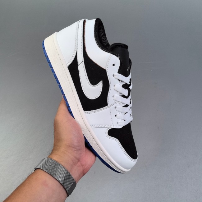 Air Jordan 1 Low  Quai 54  Sneakers Basketball Shoes Black White HQ0764-001