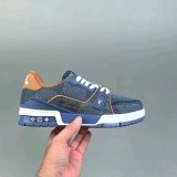 Trainer Sneaker Low Denim Blue Brown