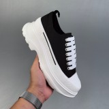 Tread Slick Low Lace Up Chunky Shoes Black White（Heel height 5.5cm）