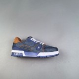 Trainer Sneaker Low Denim Blue Brown