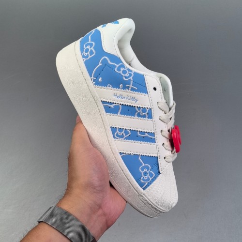 Originals Superstar XLG Hello Kitty Versatile Sneakers Blue White IG4477