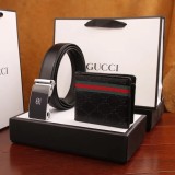 Men's Genuine Leather 35mm automatic buckle Belt 120cm 5433