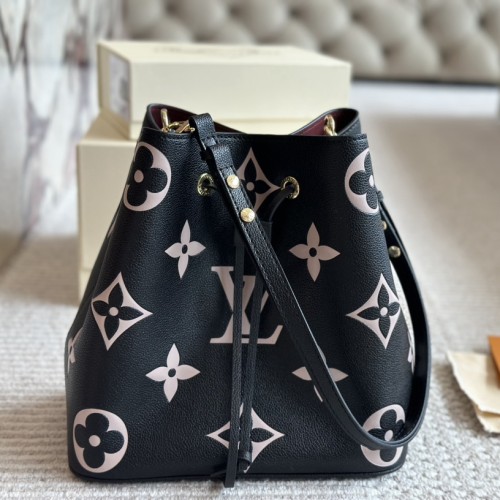 Women's Néonoé Monogram Shoulder Bag Handbag Black Pink M45497 26CM
