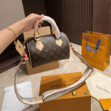 Original Speedy Bandouliere 20 Monogram Shoulder Bag Handbag Brown M46222 20x14CM