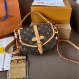 Women's Saumur BB Monogram Shoulder Bag Brown M46740 19x16CM