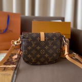 Women's Saumur BB Monogram Shoulder Bag Brown M46740 19x16CM