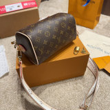 Original Speedy Bandouliere 20 Monogram Shoulder Bag Handbag Brown M46222 20x14CM