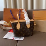 Women's Neverfull BB Monogram Shoulder Bag Handbag Brown M46705 18x14CM