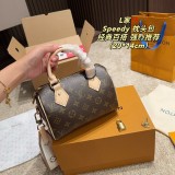 Original Speedy Bandouliere 20 Monogram Shoulder Bag Handbag Brown M46222 20x14CM