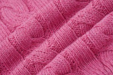 Autumn Winter Women's Solid Color Simple Zipper Knit Sweater