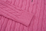 Autumn Winter Women's Solid Color Simple Zipper Knit Sweater