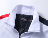 Autumn Men's Embroidered Logo Polo Jacket Pants Set 8213