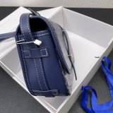 Belvedere Saddle Bag PM Blue 22x15x6.5cm