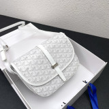 Belvedere Saddle Bag PM White 22x15x6.5cm