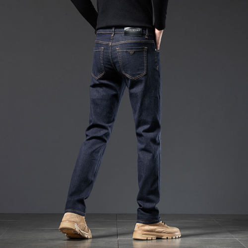 Men's Straight Fit Jeans – Brand Logo & Comfort Stretch