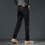 Men's Regular Fit Jeans Stretch Fit – Brand Logo Included