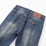 Men's Straight Fit Jeans – Brand Logo & Comfort Stretch