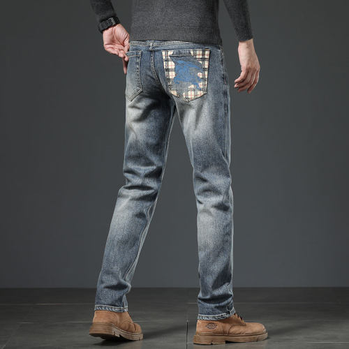 Men's Regular Fit Jeans with Stretch – Fashionable Denim Pants