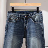 Men's Straight Fit Jeans – Brand Logo & Comfort Stretch