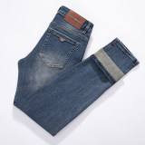 Men's Straight Fit Jeans – Brand Logo & Comfort Stretch