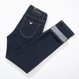 Men's Straight Fit Jeans – Brand Logo & Comfort Stretch