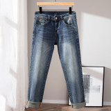 Men's Straight Fit Jeans – Brand Logo & Comfort Stretch
