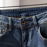 Men's Straight Fit Jeans – Brand Logo & Comfort Stretch
