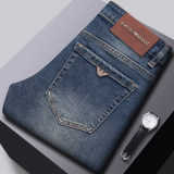 Men's Straight Fit Jeans – Brand Logo & Comfort Stretch