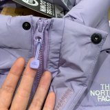 Children's Long Hooded Down Jacket Purple 06