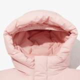 Children's Long Hooded Down Jacket Pink 06
