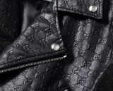 Men's PU Faux Leather Jacket Zip-Up Motorcycle Vintage Bomber Waterproof Windproof Coats Winter Outfits Clothes P07