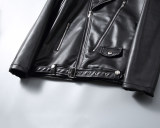Men's PU Faux Leather Jacket Zip-Up Motorcycle Vintage Bomber  Waterproof Windproof Coats Winter Outfits Clothes P13