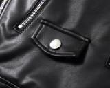 Men's PU Faux Leather Jacket Zip-Up Motorcycle Vintage Bomber  Waterproof Windproof Coats Winter Outfits Clothes P13