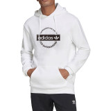 Autumn Men's Simple Printed Padded Hoodie White IJ-0961R