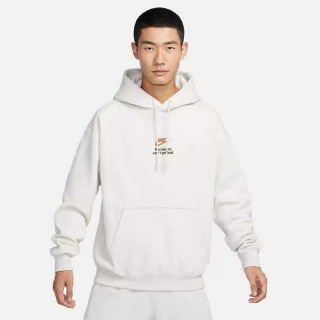 Autumn Men's Thin Cotton Long Sleeve Hoodie White FV-4024
