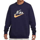 Autumn Men's Round Neck Long Sleeve Thin Sweatshirt Blue FV-9513