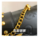 5A Women's Shoulder Bag Imprimé Logo Handbag Black