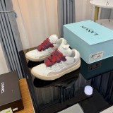 Leather Curb Sneakers White