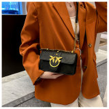 5A Women's Shoulder Bag Imprimé Logo Handbag Black