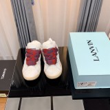Leather Curb Sneakers White
