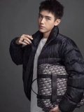 Winter Printed Logo Down Jacket Black