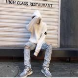 5A Hooded Sweatshirt with Pouch Pocket White