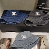 5A Simple Embroidered Logo Denim Bucket Hats