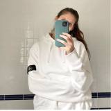 5A Hooded Sweatshirt with Pouch Pocket White